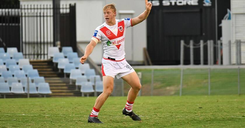 Gerringong's Tyran Wishart during St George Illawarra's recent trial match with Cronulla-Sutherland. Photo: Dragons Media