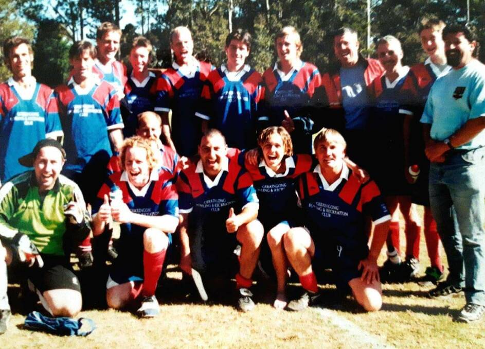 Joel Freeme (front row, second from left) during his days with the Gerringong Breakers. Photo: Supplied
