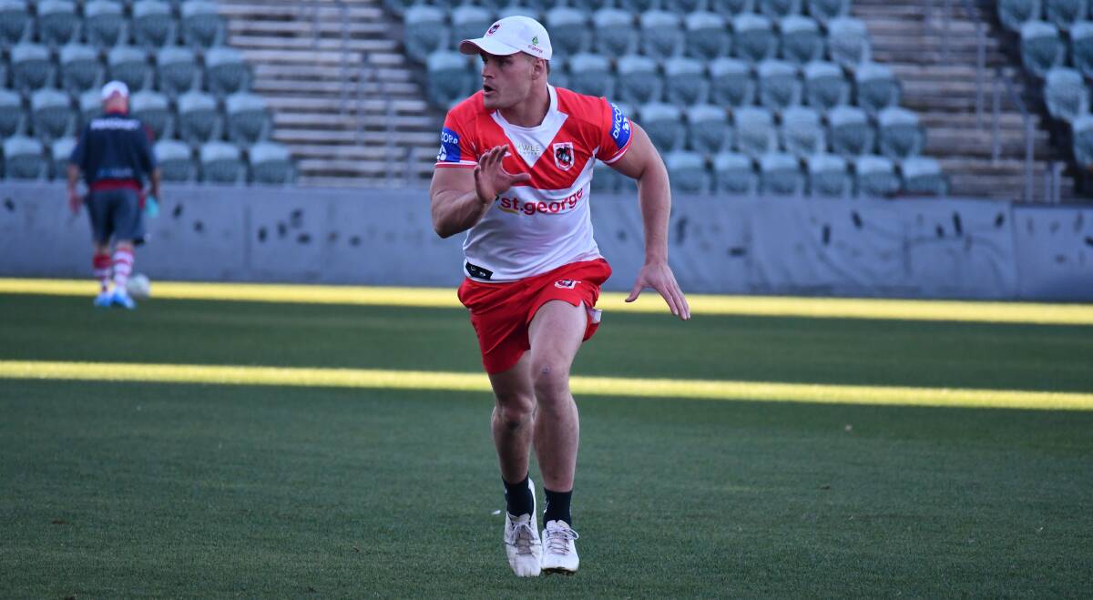 Gerringong's Jackson Ford trains with his St George Illawarra side at WIN Stadium. Photo: Dragons Media