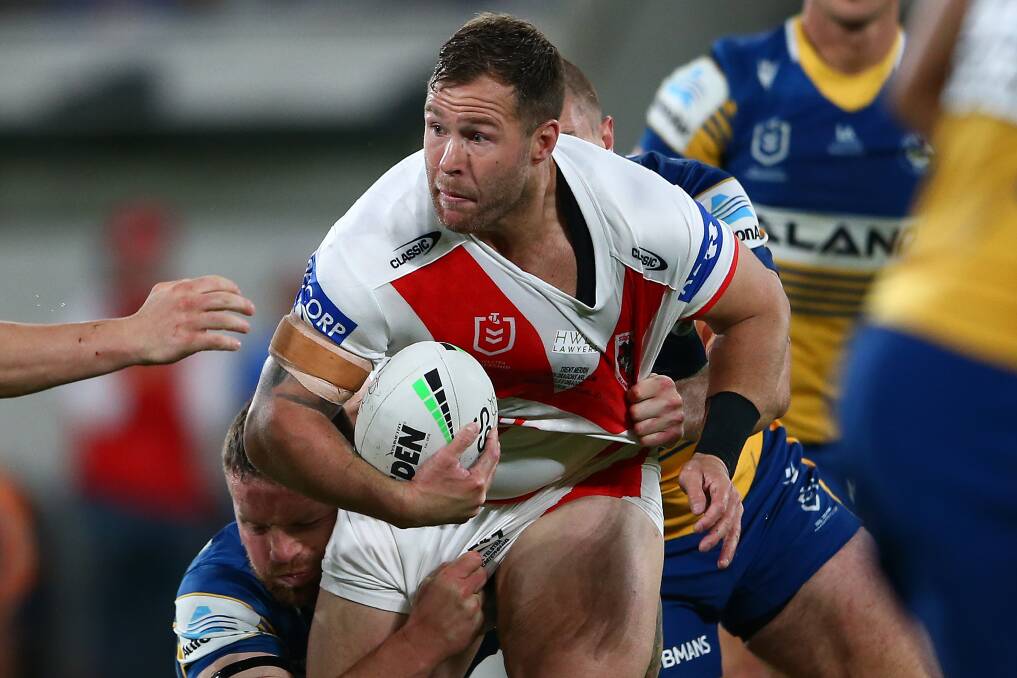 Shellharbour's Trent Merrin as been a crucial part of the Dragons' four-game win streak. Photo: Matt Blyth