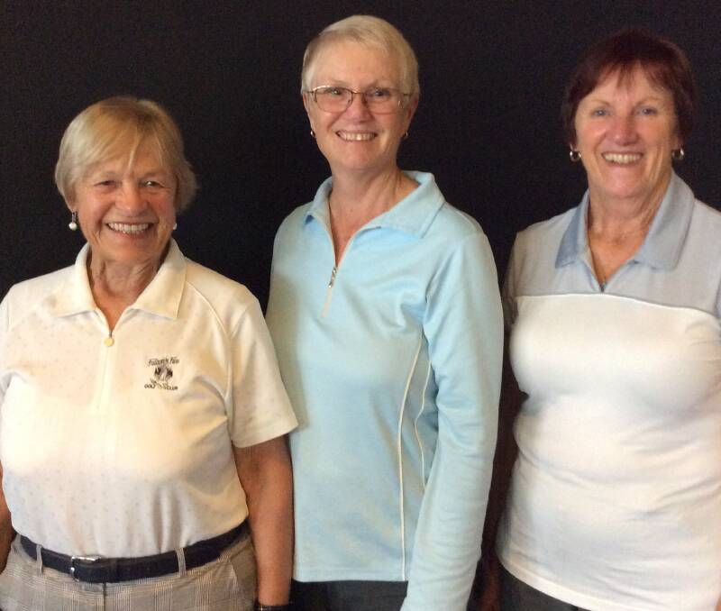 Yvonne Potts, Jill Bussell and Julie Atlee looking pleased with their efforts.