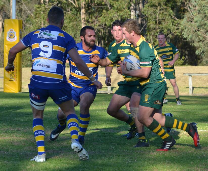 Shoalhaven Rugby Club players , such as Dean Bowen, won't be able to take the field until June for matches this season. Photo: DAMIAN McGILL