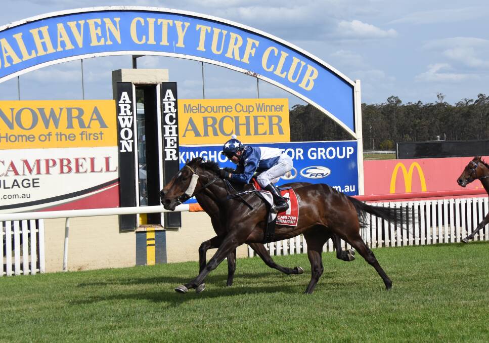WINNER: Dollson, trained by Donna Grisedale at Kembla Grange, wins the South Coast Wealth Management maiden plate at Nowra on Tuesday. Photo: Courtney Ward.