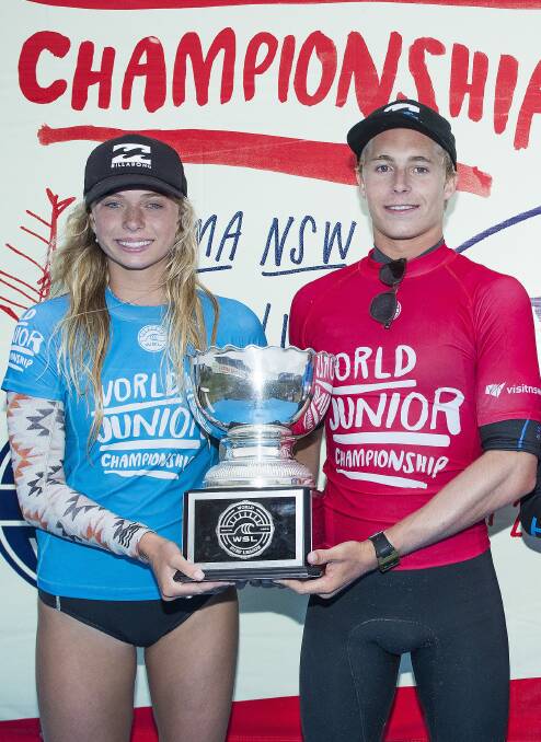 WELL DONE: Champions Macy Callaghan and Ethan Ewing. Photo: WSL/Cestari 