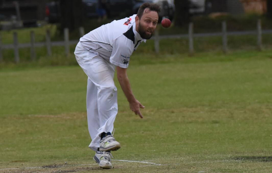 WICKET TAKER: Berry-Shoalhaven Heads' Glenn Brandon again led the way for his team with the cherry against Batemans Bay. Photo: COURTNEY WARD