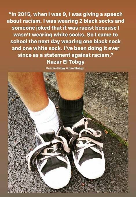 Brothers use odd socks to combat racism