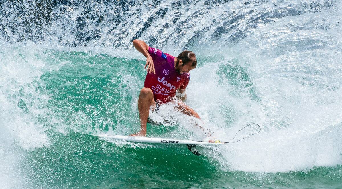 Culburra Beach's Owen Wright competes at the 2021 Surf Ranch Pro. Photo: WSL