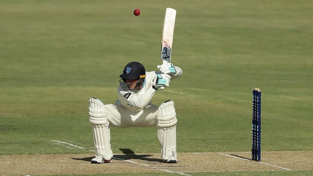 Matthew Gilkes ducks below a ball during the Blues recent clash with South Australia. Photo: CRICKET NSW