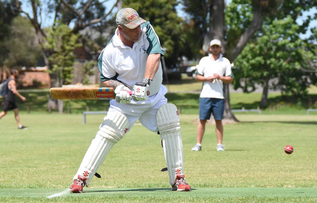 POWER: Nowra's Jason Webber top scored for his side with 83 not out, on day one of their match with North Nowra-Cambewarra. Photo: DAMIAN McGILL