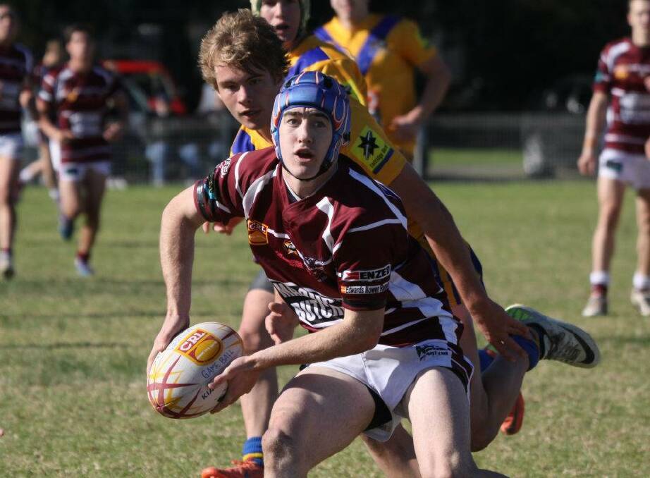 Adam Clune playing for Albion Park-Oak Flats under 18s side against Warilla-Lake South in 2012. Photo: Allan Barry