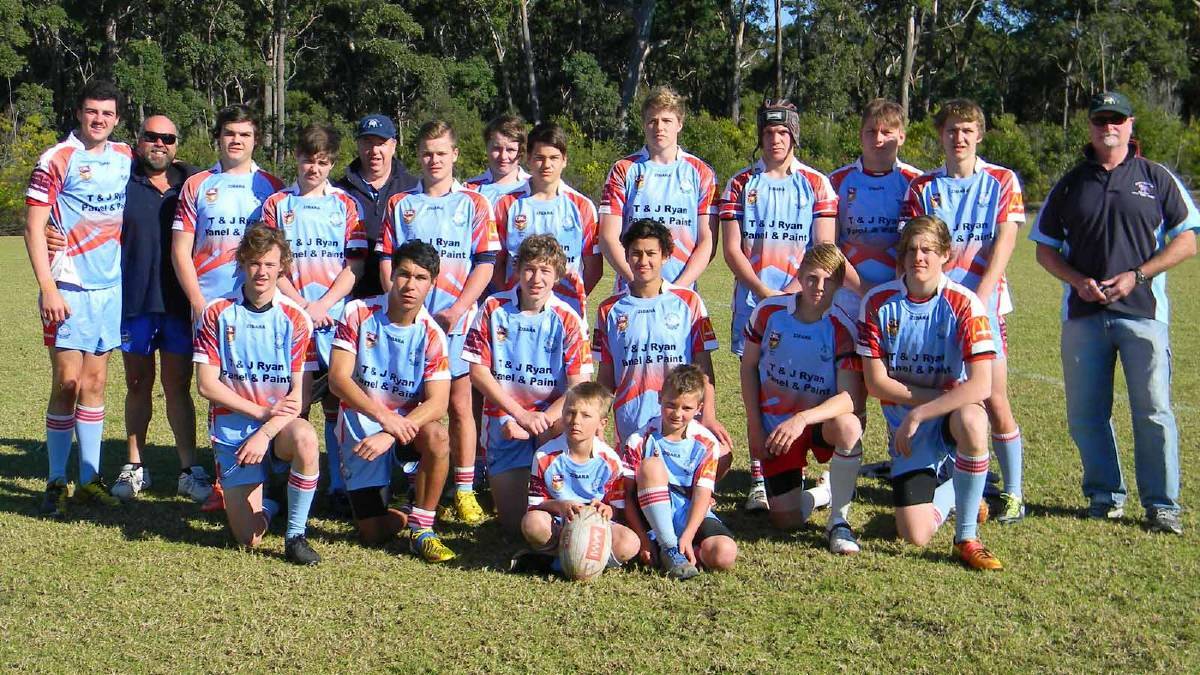 Jack Murchie (back row, ninth from left) playing juniors for the Milton-Ulladulla Bulldogs.