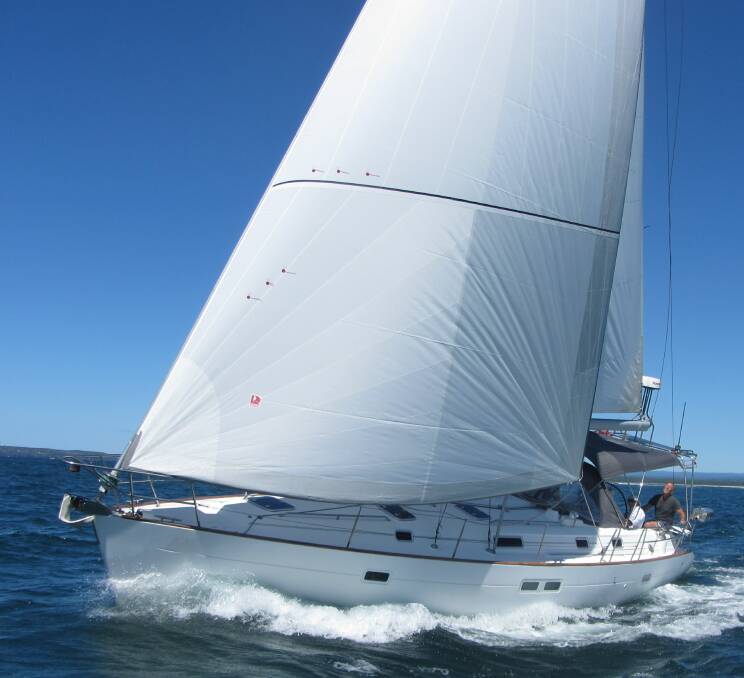 Summer series hots up: Halcyon reaching across the bay during Jervis Bay Yacht Club's summer series round four race. The series winner will be decided on March 3.