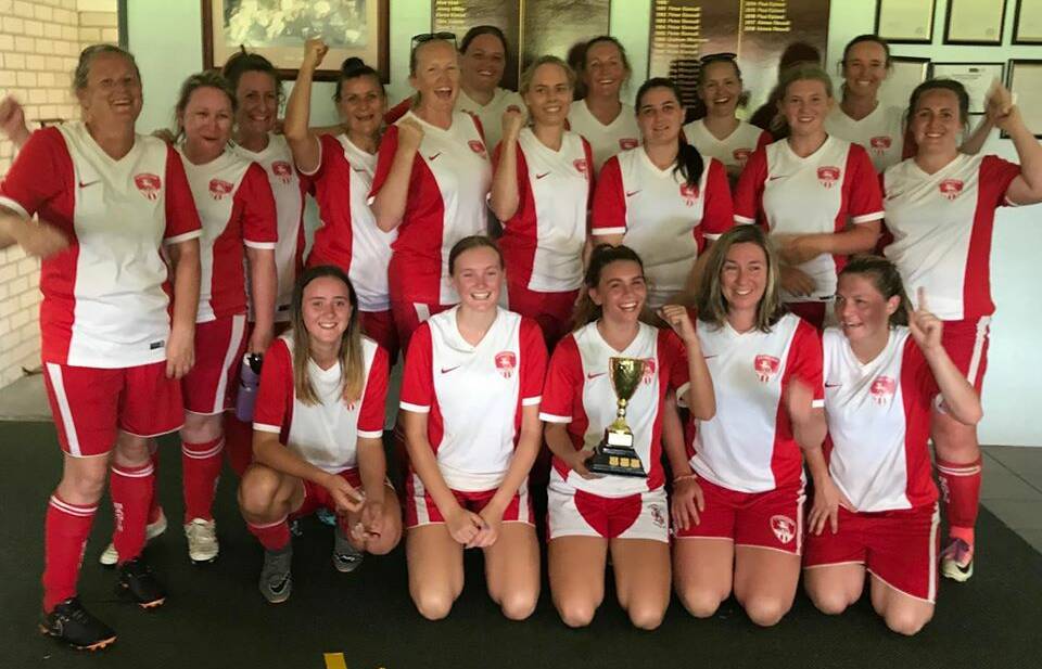 St Georges Basin women's team after their Henk Ruyg Cup win on Sunday.