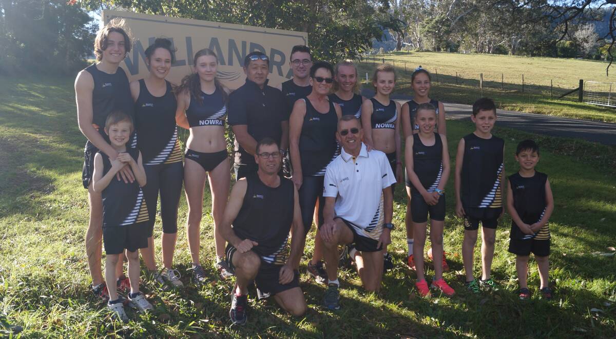 New look: Club members model the new Nowra Athletics Club uniform just launched.