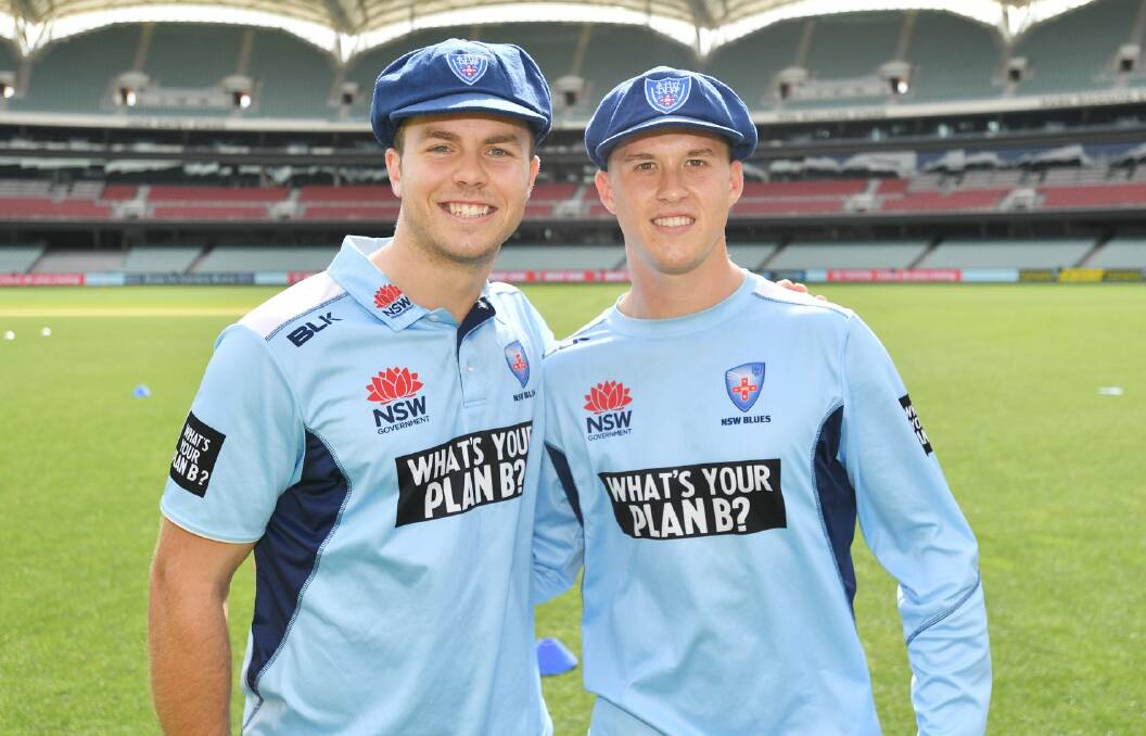 NSW Blues debutants Daniel Solway and Matthew Gilkes. Photo: CRICKET NSW