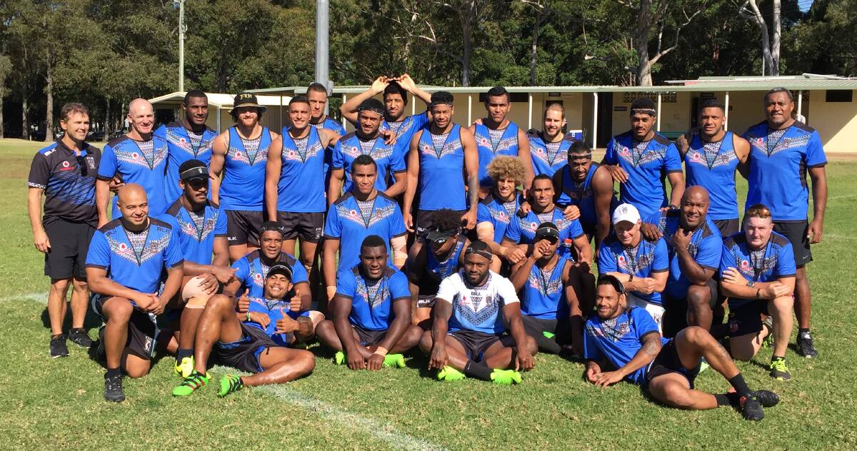 The Fijian rugby league squad and staff. 