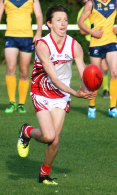Bomaderry's Jack Boxsell in action for AFL South Coast men's team.