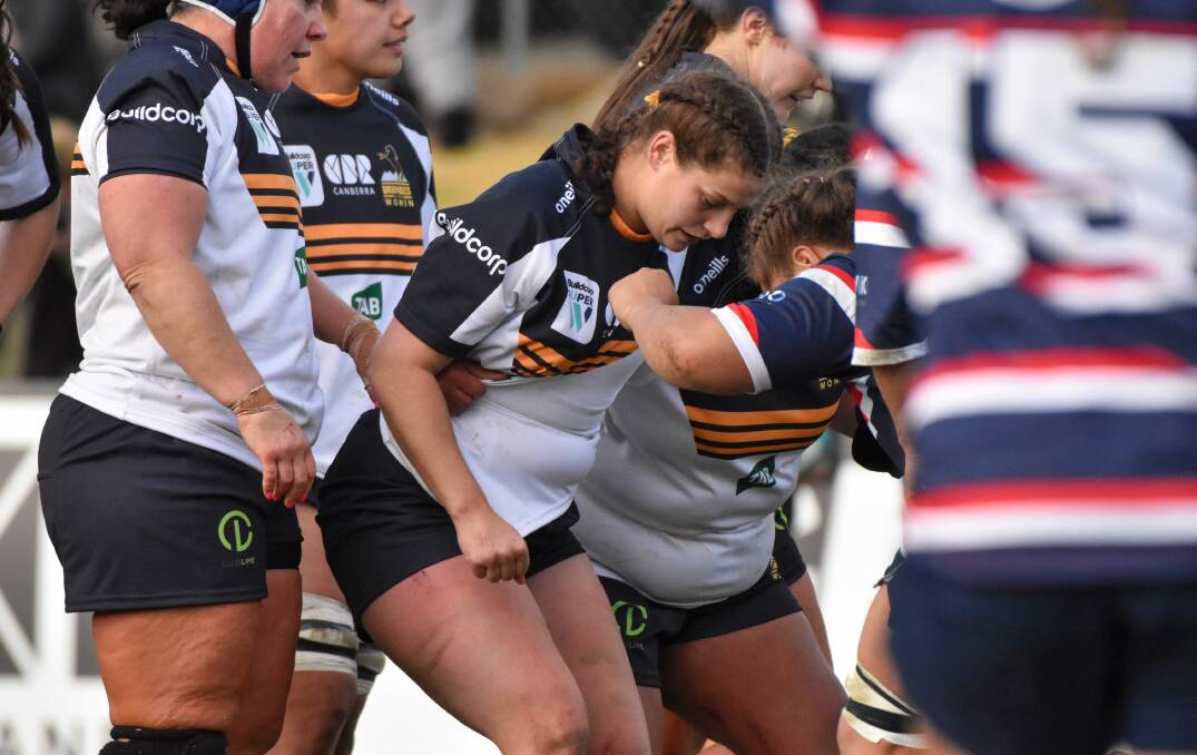 Bomaderry's Harriet Elleman packs down in a scrum for her Brumbies this season. Photo: Lachlan Lawson Photography
