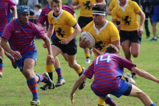 Brett Wellington in action for Scots College.