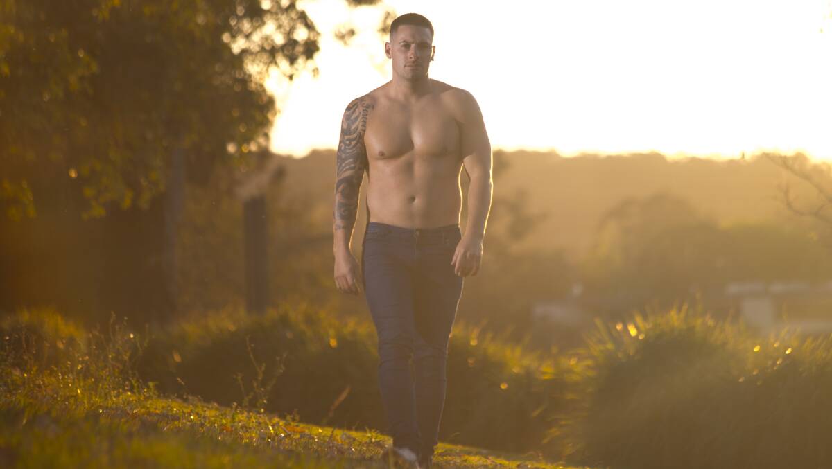 Looking good: Footballer Blake Harris-Davis is among the local sport stars to feature in this year's Shoalhaven Sport Calendar. Photo: TEAM SHOT STUDIOS