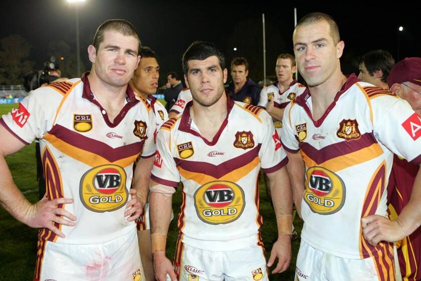Bulldogs team mates Andrew Ryan, Michael Ennis and Luke Patten representing NSW Country. Photo: CRL