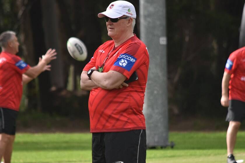 Coach Anthony Griffin at St George Illawarra training. Photo: Dragons Media