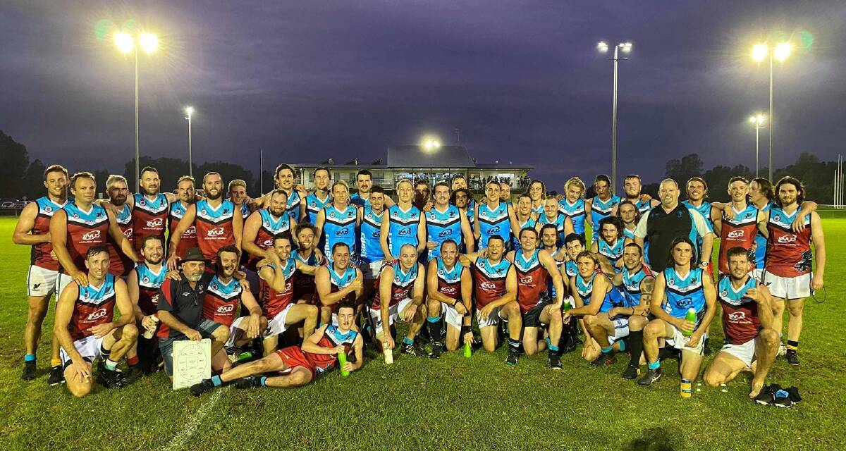 The City and Country sides after the exhibition match earlier in the season. Photo: Supplied