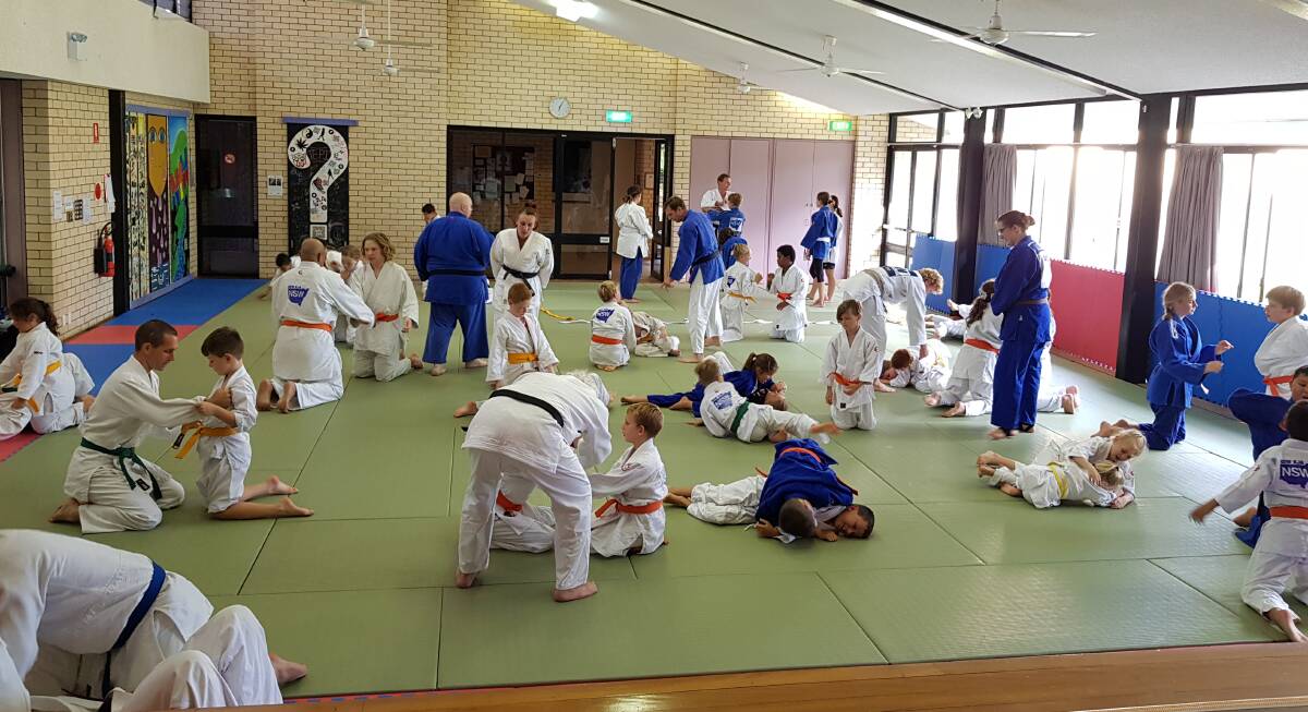 Back in action: Bushido Judo Club Shoalhaven students packed the mat for the first training session of the year at Shoalhaven Heads Community Centre,