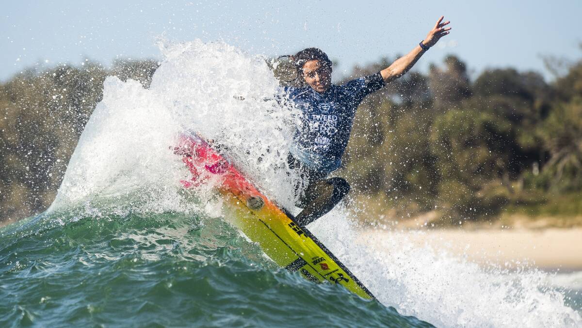 Gerroa's Sally Fitzgibbons currently sits in third in the Championship Tour rankings, with Culburra Beach's Tyler Wright in first. Photo: WSL/DUNBAR