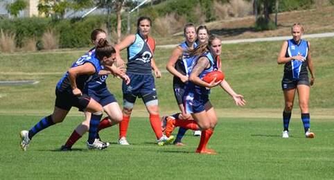 Rhianna Nelson wins possession for her ADFA side. Photo: SUPPLIED
