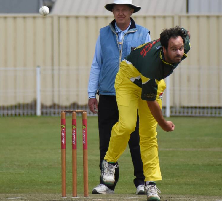 FIRE AWAY: Shoalhaven Ex-Servicemens spearhead Trevor Thomason was among the wicket takers in his side's win against Bomaderry on Saturday. Photo: DAMIAN McGILL