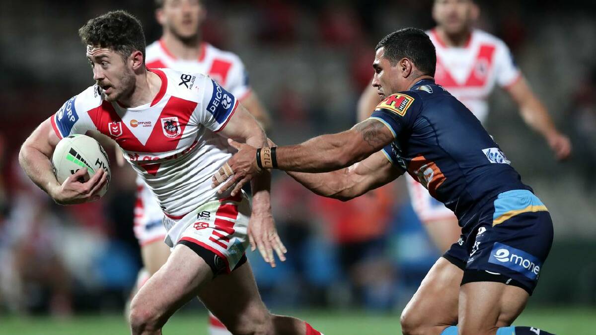 Adam Clune had four try-assists, three line-break assists and one try for St George Illawarra during his 10 matches in 2021. Photo: Dragons Media