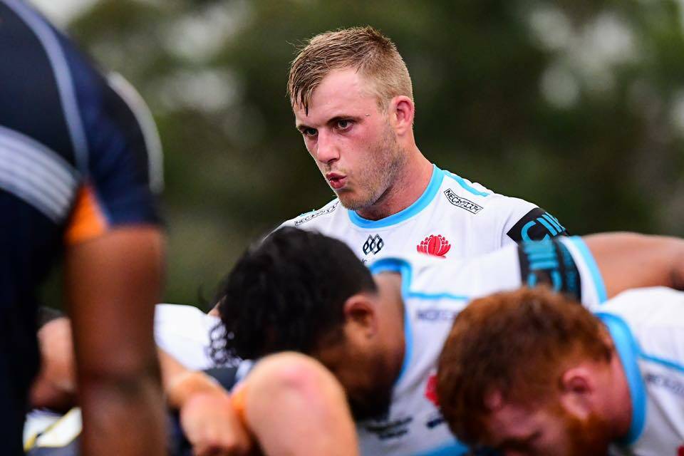 NSW Waratahs' Will Miller during his team's recent trial match against the ACT Brumbies. Photo: RUGBY NSW