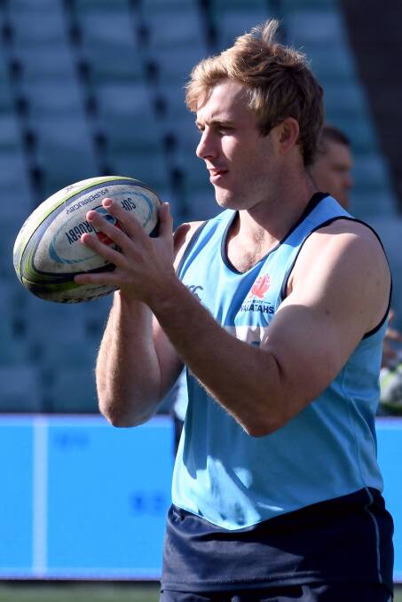 Will Miller trains with the NSW Waratahs. Photo: Peter Rae