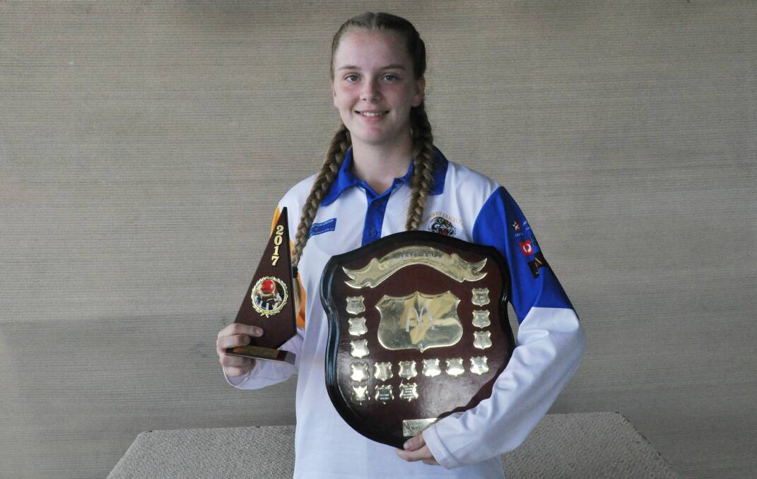 TRAIL BLAZER: Bomaderry Cricket Club's Chantelle Downey was the co-winner, along with Bay and Basin's Naomi Woods (who was absent from the presentation), for female cricketer of the year.