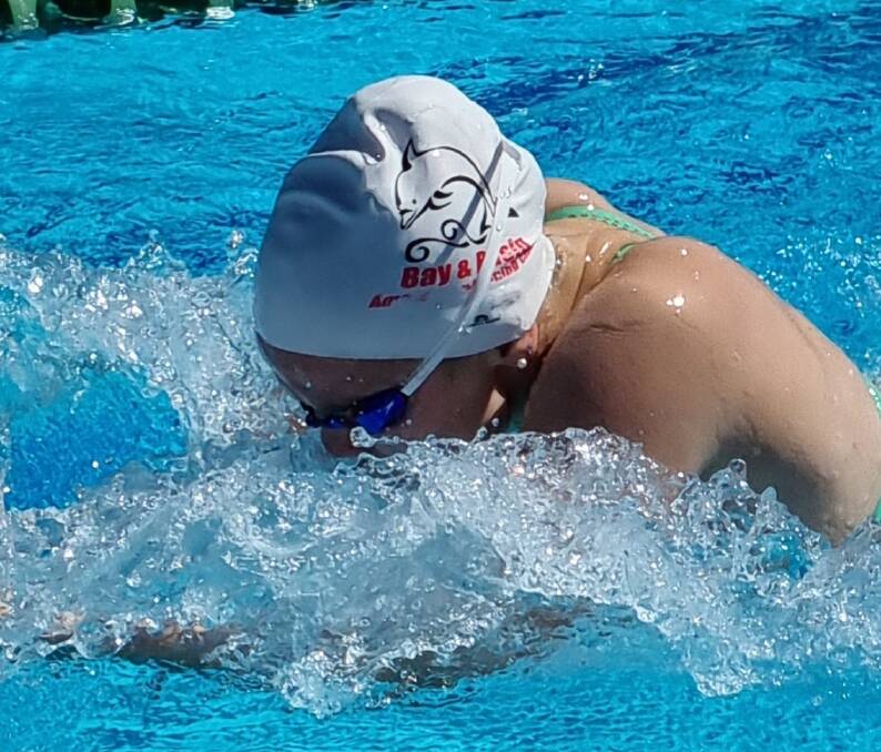 Bay and Basin's Talika Irvine competed in five events at the 2021 Australian Age Swimming Championships. Photo: Supplied