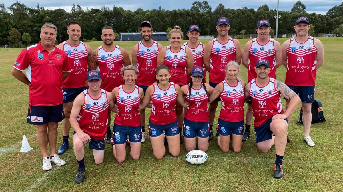 Wollongong Devils over 30s mixed side at the recent country championships. Photo: Supplied