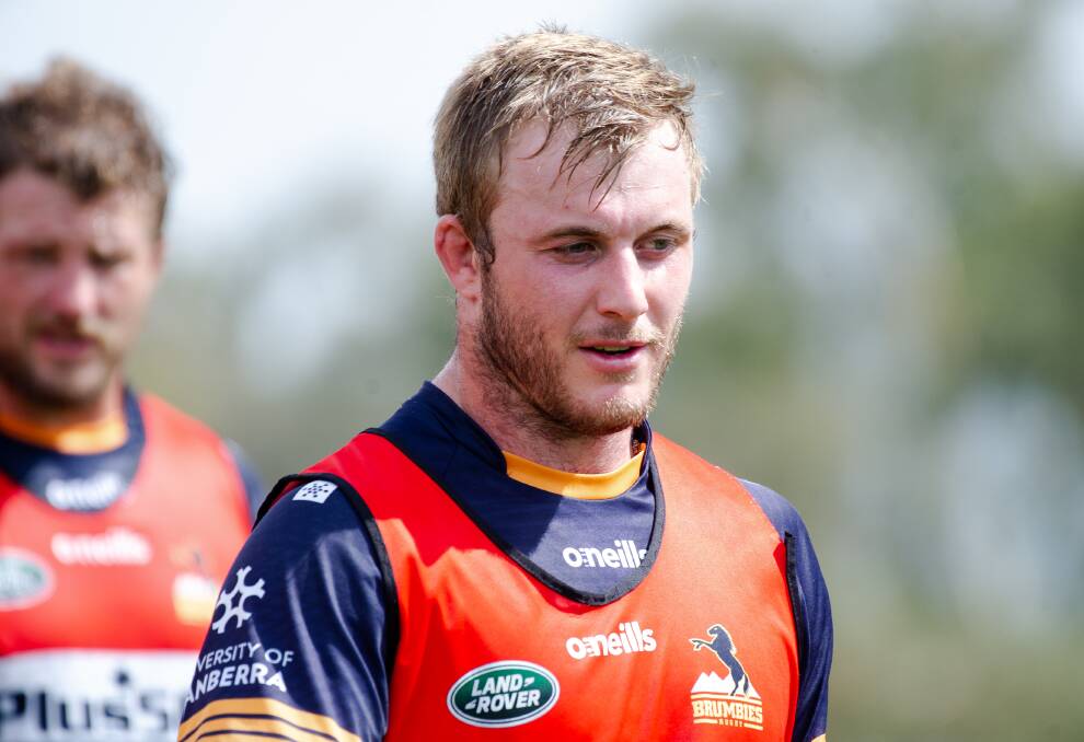 Will Miller trains with the ACT Brumbies earlier in the Super Rugby season. Photo: Elesa Kurtz