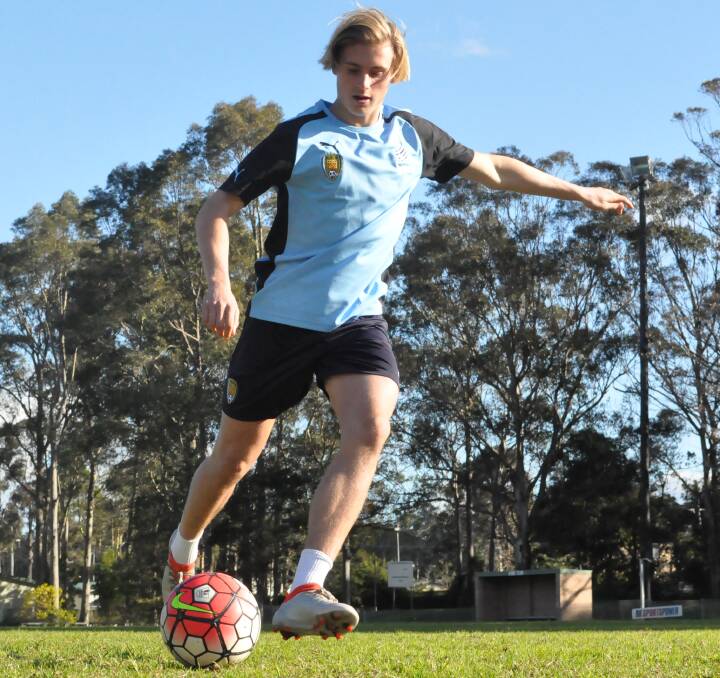 EYES ON THE PRIZE: Vincentia's Jake Trew will this month tour the United Kingdom for two and a half weeks, with the Australian All-Schools boys football team. Photo: DAMIAN McGILL