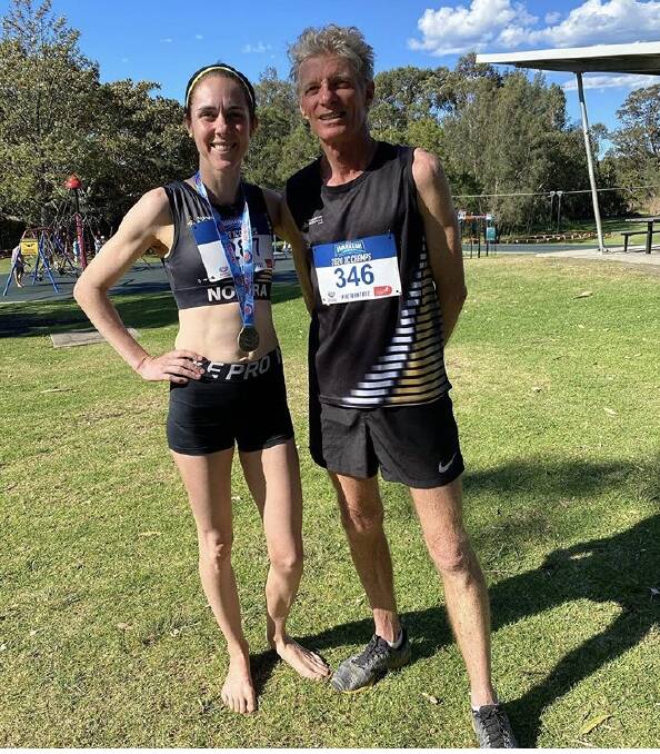 Nowra Athletics Club's Erin Smart and Peter Dooley