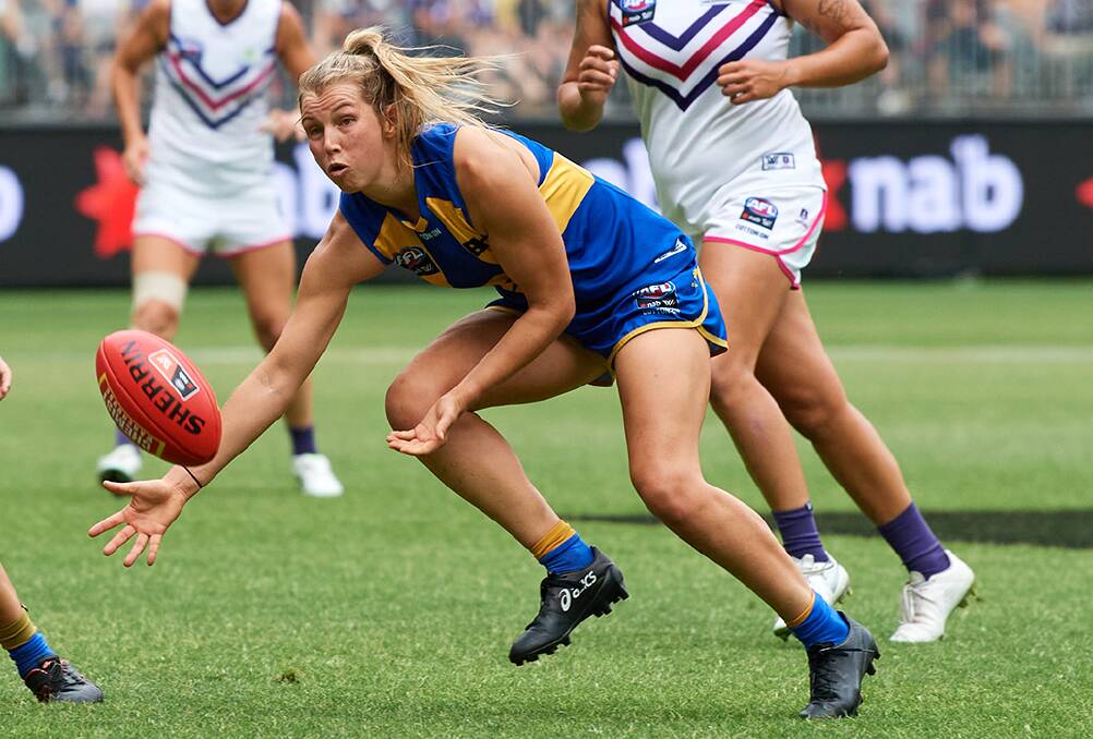 Maddy Collier believes there's plenty of positives her West Coast side can take into the 2021 season. Photo: EAGLES MEDIA