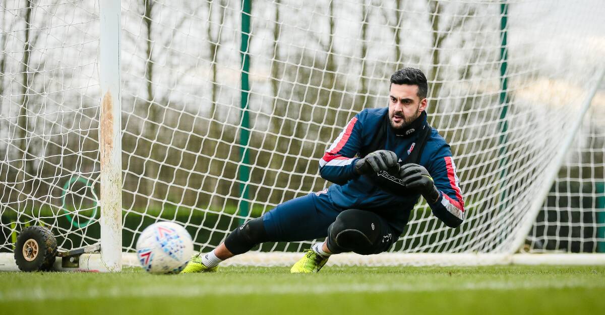 Adam Federici during a Stoke City training session earlier in the season. Photo: Phil Greig