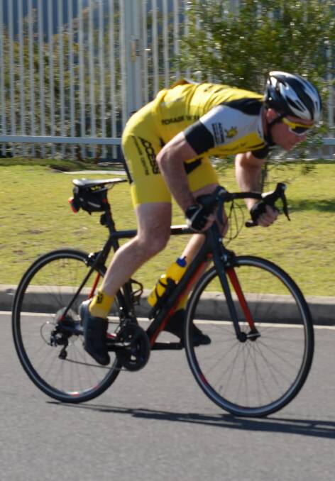 On a roll: Ben Wallis took out division two in Sunday's Nowra Velo Club criterium races. It was his fourth successive local win. 