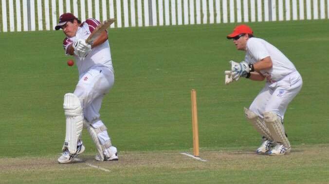 Zac Blattner batting for the Wollongong District Cricket Club. Photo: SUPPLIED