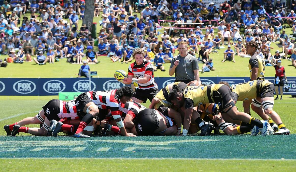The Vikings and Force contest a scrum during the final. Photo: CANBERRA VIKINGS