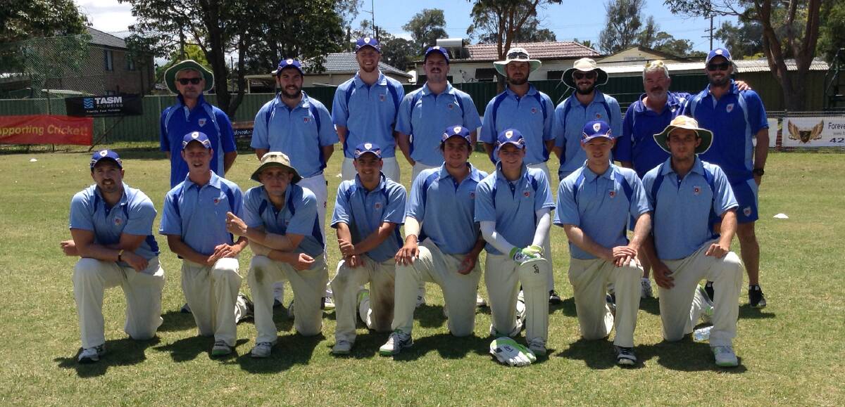 Blake Munilla (back row, second from left) and his ACT-Southern team. Photo: CRICKET NSW