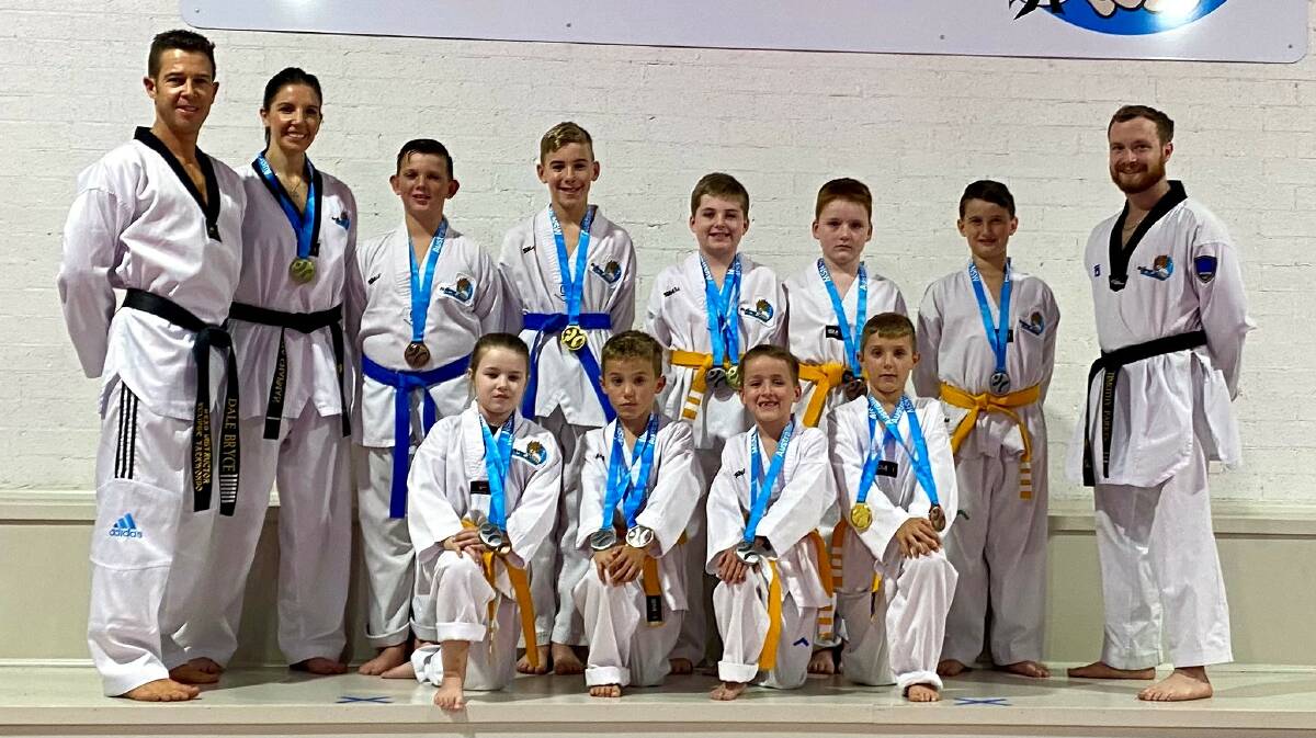 The Eclipse Taekwondo team with the NSW state championships medals Photo: Supplied