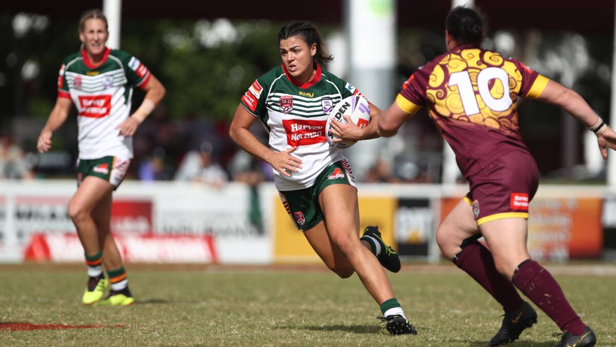 Millie Boyle in action for South East Queensland. Photo: Jason O'Brien/NRL PHOTOS