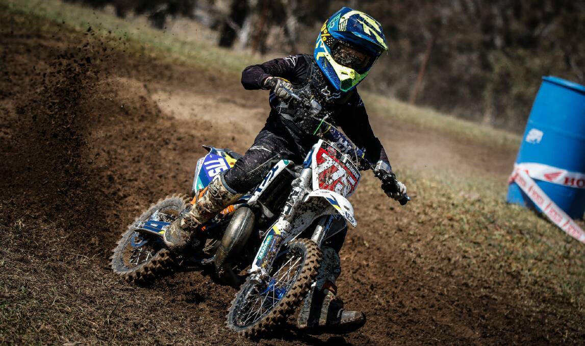 Dominant: Nowra Motorcycle Club's nine-year-old dynamo Jonathan McGregor has won the 2019 interclub motocross series for his age group.