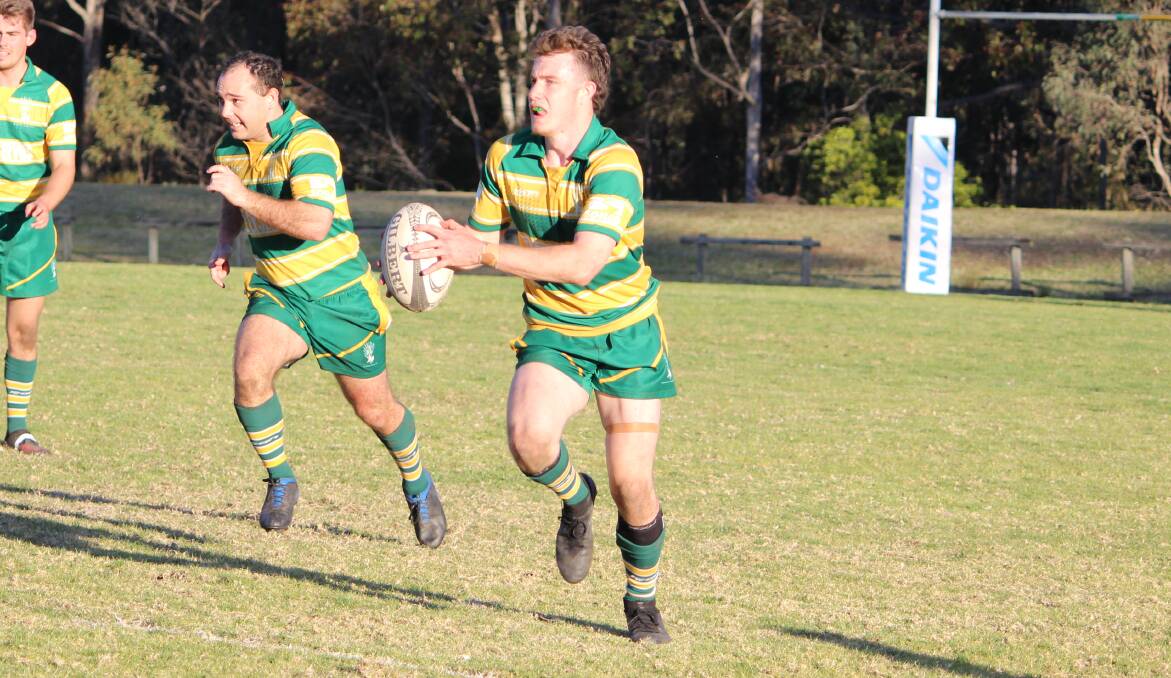 Shoalhaven's Blake Gurney scored one try in his side's victory against Kiama on Saturday. Photo: Susan Dun